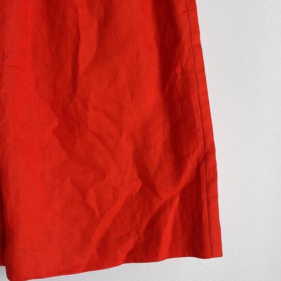 Tory Burch 100% linen hi rise A-line skirt sz 4 - Picture 3 of 6